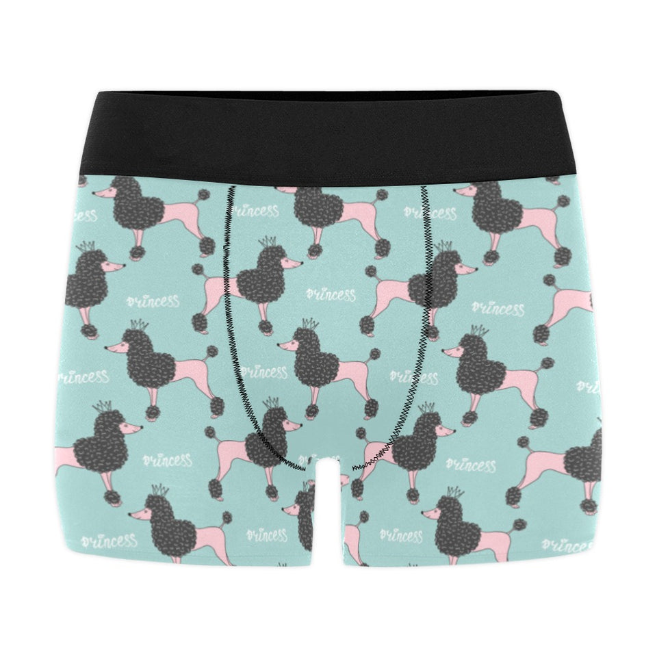 poodle dog green background Men's All Over Print Boxer Briefs Men's Underwear