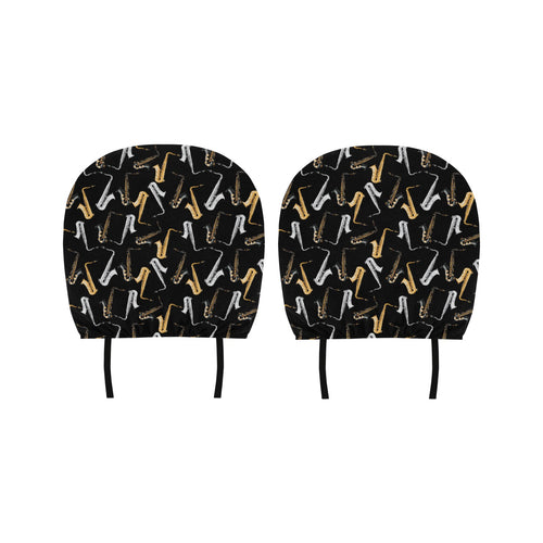 saxophone design pattern Car Headrest Cover