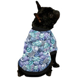 Shell design pattern All Over Print Pet Dog Round Neck Fuzzy Shirt