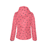 watermelon texture background Women's Padded Hooded Jacket