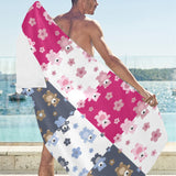 Teddy Bear Pattern Print Design 03 Beach Towel