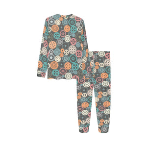 Gear Pattern Print Design 05 Kids' Boys' Girls' All Over Print Pajama Set