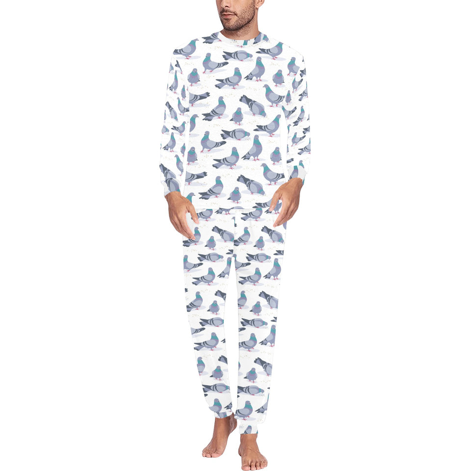 Pigeon Pattern Print Design 03 Men's All Over Print Pajama