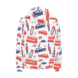 British Pattern Print Design 03 Men's Padded Hooded Jacket