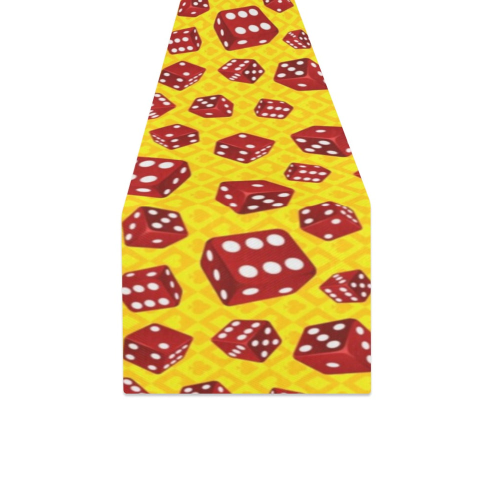 Dice Pattern Print Design 04 Table Runner