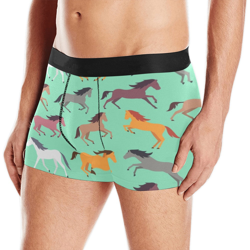 Colorful horses pattern Men's All Over Print Boxer Briefs Men's Underwear