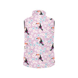 Beautiful toucan flower leaves Women's Padded Vest
