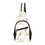 Beautiful Japanese cranes pattern All Over Print Chest Bag