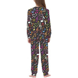 Music Notes Pattern Print Design 02 Kids' Boys' Girls' All Over Print Pajama Set
