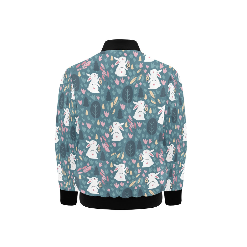 Cute rabbit pattern Kids' Boys' Girls' Bomber Jacket
