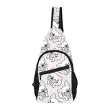 Cute french bulldog pattern All Over Print Chest Bag