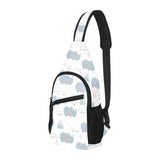 cute rhino heart pattern All Over Print Chest Bag