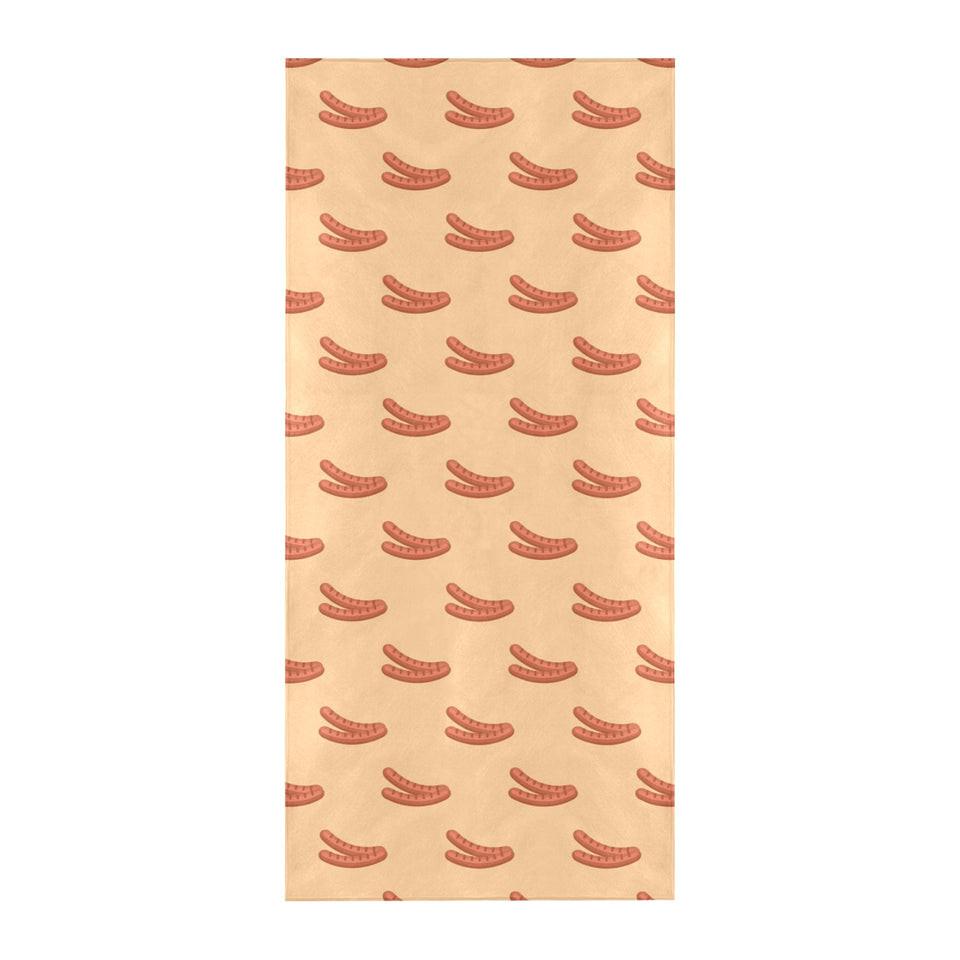 Sausage Pattern Print Design 03 Beach Towel