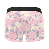 Japanese crane rose pattern Men's All Over Print Boxer Briefs Men's Underwear