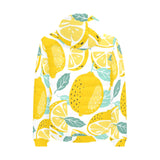 lemon design pattern Men's Padded Hooded Jacket