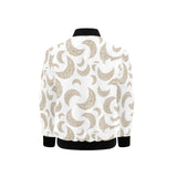 Cool gold moon abstract pattern Kids' Boys' Girls' Bomber Jacket