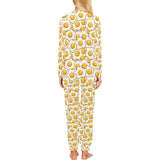 Fried Eggs Pattern Print Design 02 Women's All Over Print Pajama Set