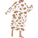 peanuts pattern background Blanket Robe with Sleeves