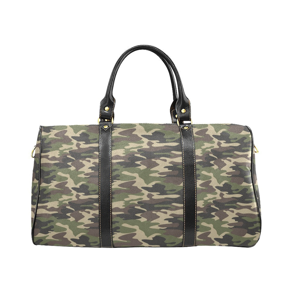 Dark Green camouflage pattern Travel Bag