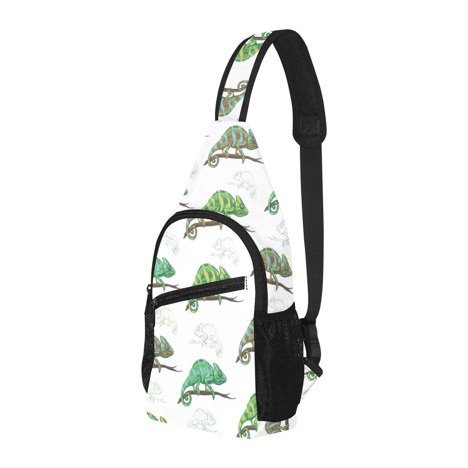 Chameleon lizard pattern All Over Print Chest Bag