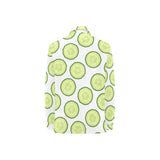 Cucumber slices pattern Women's Long Sleeve Polo Shirt