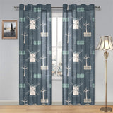 windmill tree pattern Gauze Curtain