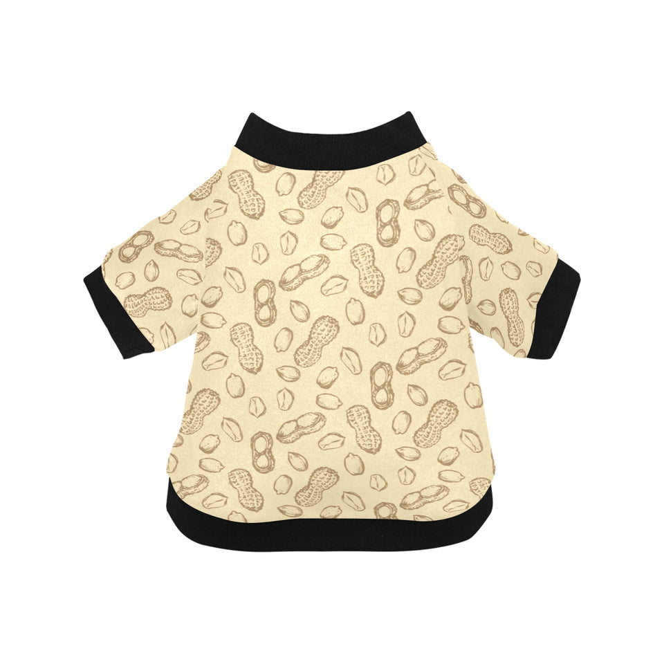 hand drawn peanuts pattern All Over Print Pet Dog Round Neck Fuzzy Shirt