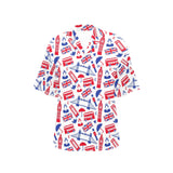 British Pattern Print Design 01 Women's All Over Print Hawaiian Shirt