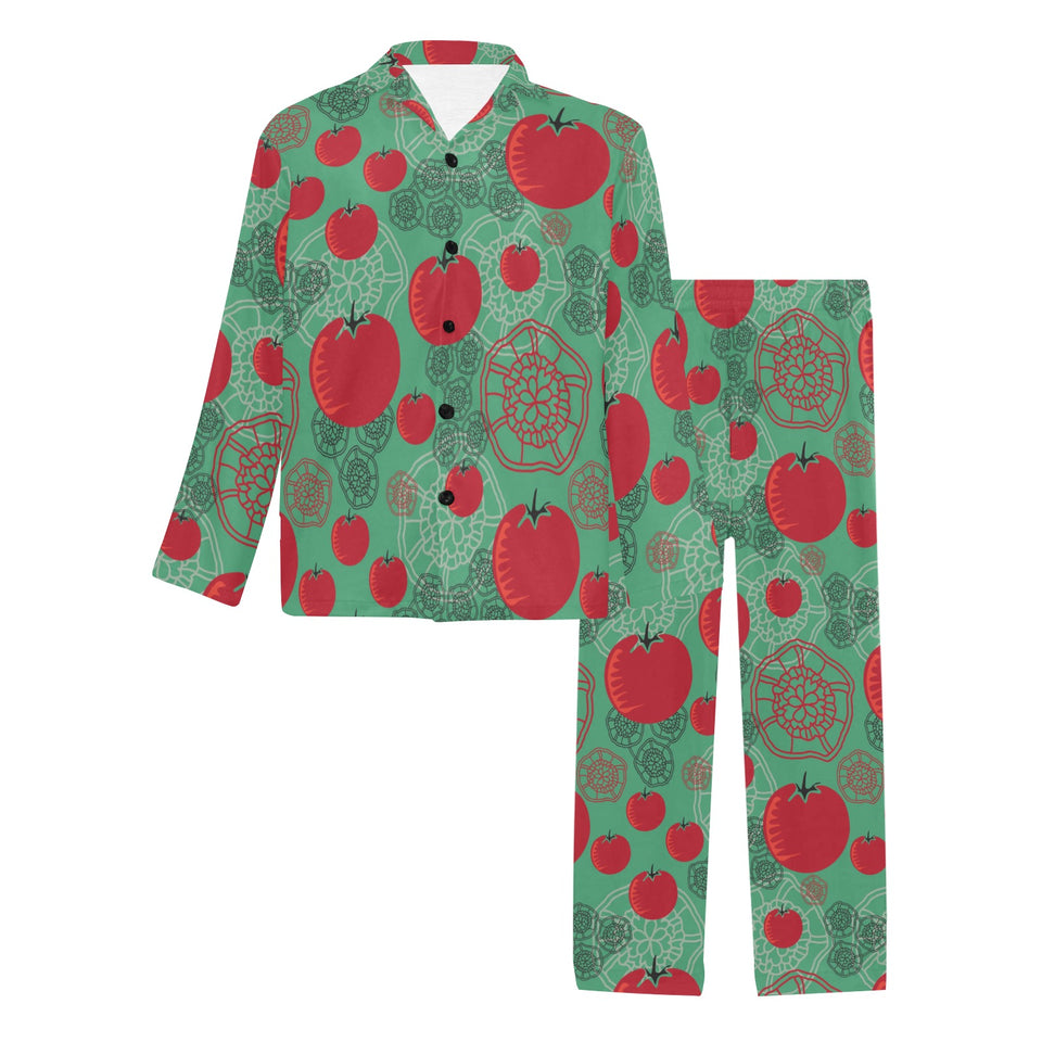 Tomato design pattern Men's Long Pajama Set