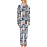 Skate Board Pattern Print Design 04 Women's Long Pajama Set