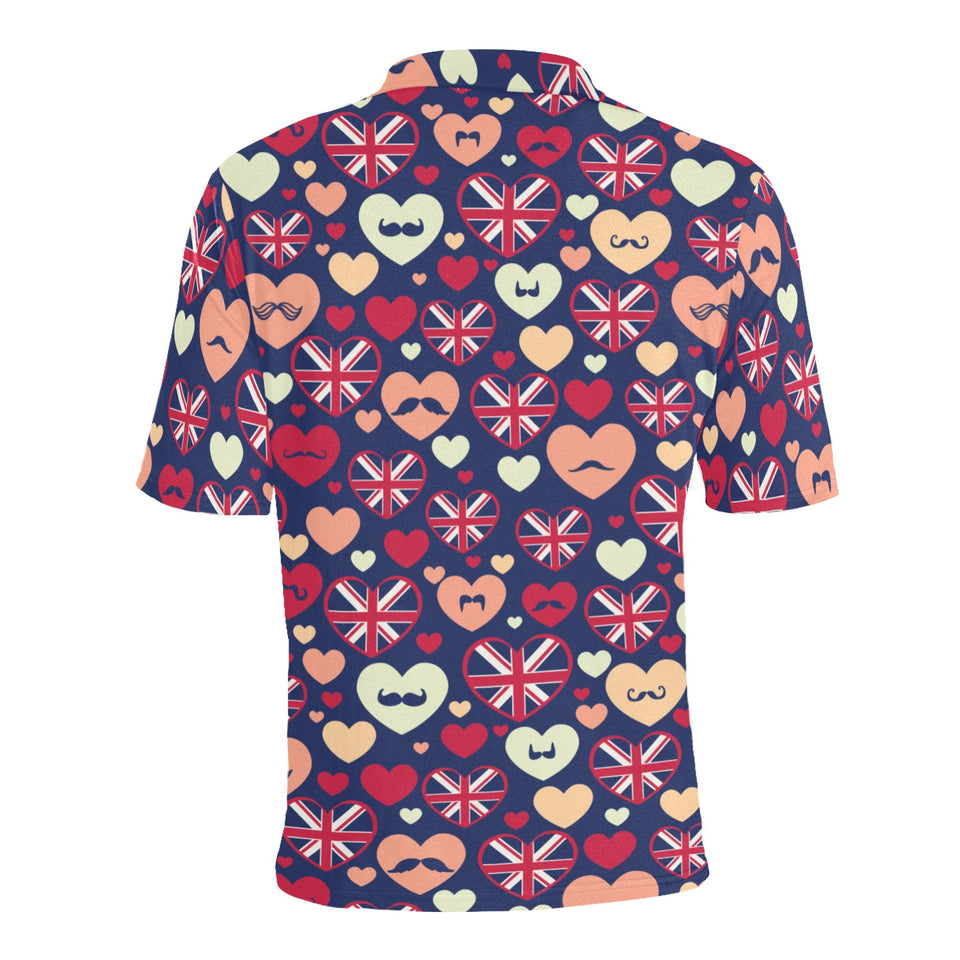 British Pattern Print Design 02 Men's All Over Print Polo Shirt