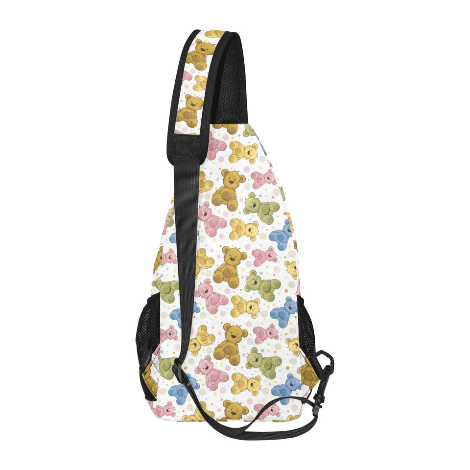 Teddy Bear Pattern Print Design 01 All Over Print Chest Bag