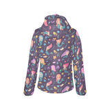 beautiful mermaid Fish jellyfish algae other marin Women's Padded Hooded Jacket