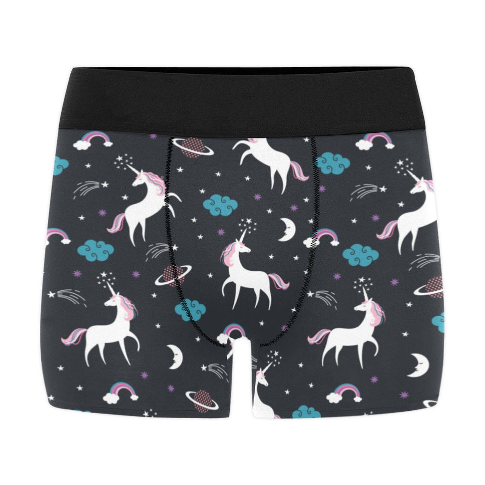 unicorn rainbows moon clound star pattern Men's All Over Print Boxer Briefs Men's Underwear