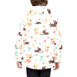 Cute Chihuahua puppie pattern Kids' Boys' Girls' Padded Hooded Jacket