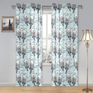 Lovely Sea Otter Pattern Gauze Curtain