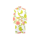 Guava pattern Men's Long Sleeve Belted Night Robe