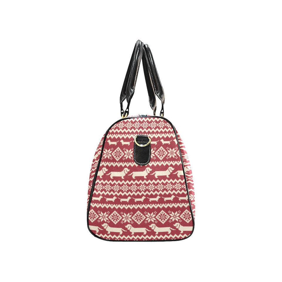 Dachshund Nordic pattern Travel Bag