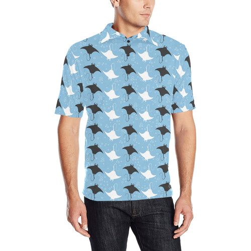 Stingray Pattern Print Design 03 Men's All Over Print Polo Shirt