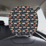 Camper Van Pattern Print Design 05 Car Headrest Cover