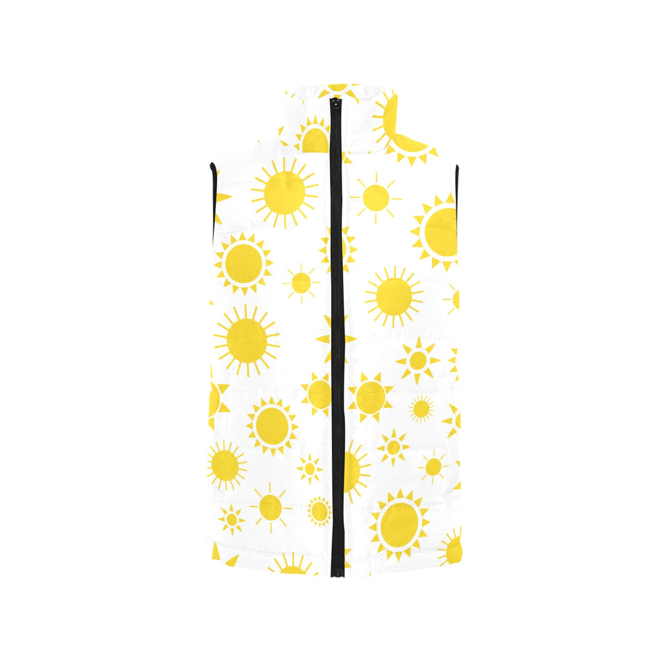 Sun pattern Women's Padded Vest