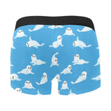 Cute sea lion seal pattern background Men's All Over Print Boxer Briefs Men's Underwear
