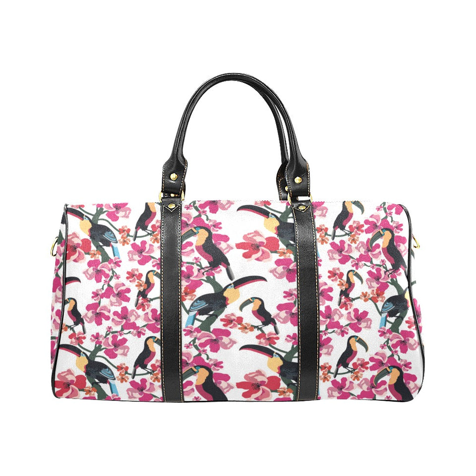 Toucan flower design pattern Travel Bag