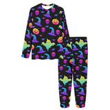 Colorful halloween background Women's All Over Print Pajama Set