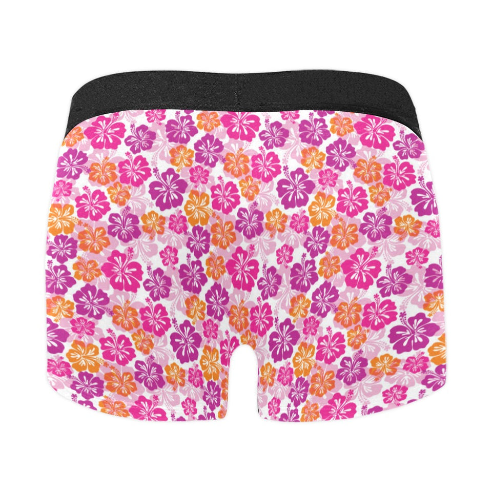Hibiscus Pattern Print Design 01 Men's All Over Print Boxer Briefs Men's Underwear