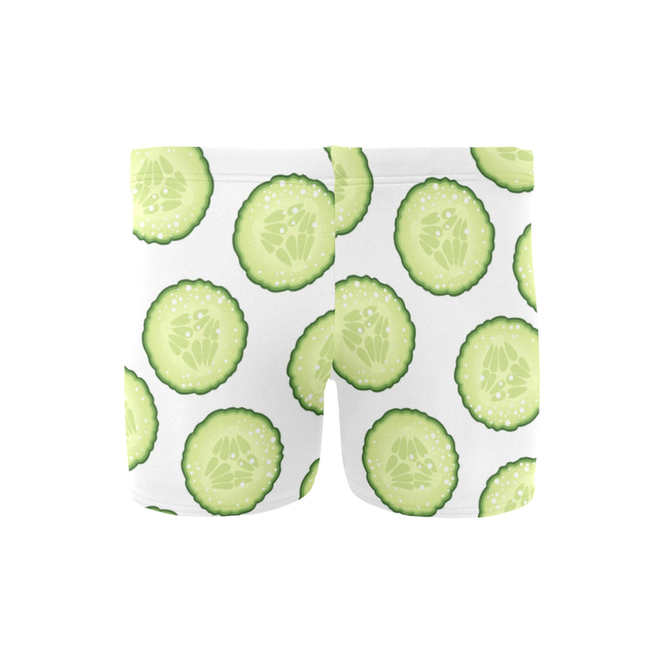 Cucumber slices pattern Men's Swimming Trunks