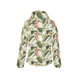 heliconia pattern Women's Padded Hooded Jacket