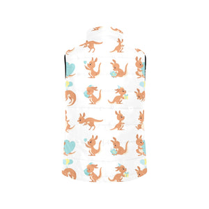 Cute Kangaroo pattern Men's Padded Vest