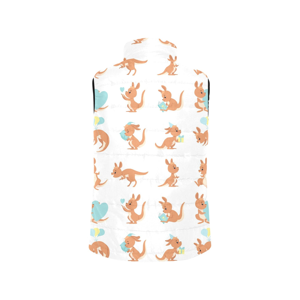 Cute Kangaroo pattern Men's Padded Vest