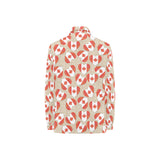 Canada Pattern Print Design 01 Women's Long Sleeve Polo Shirt